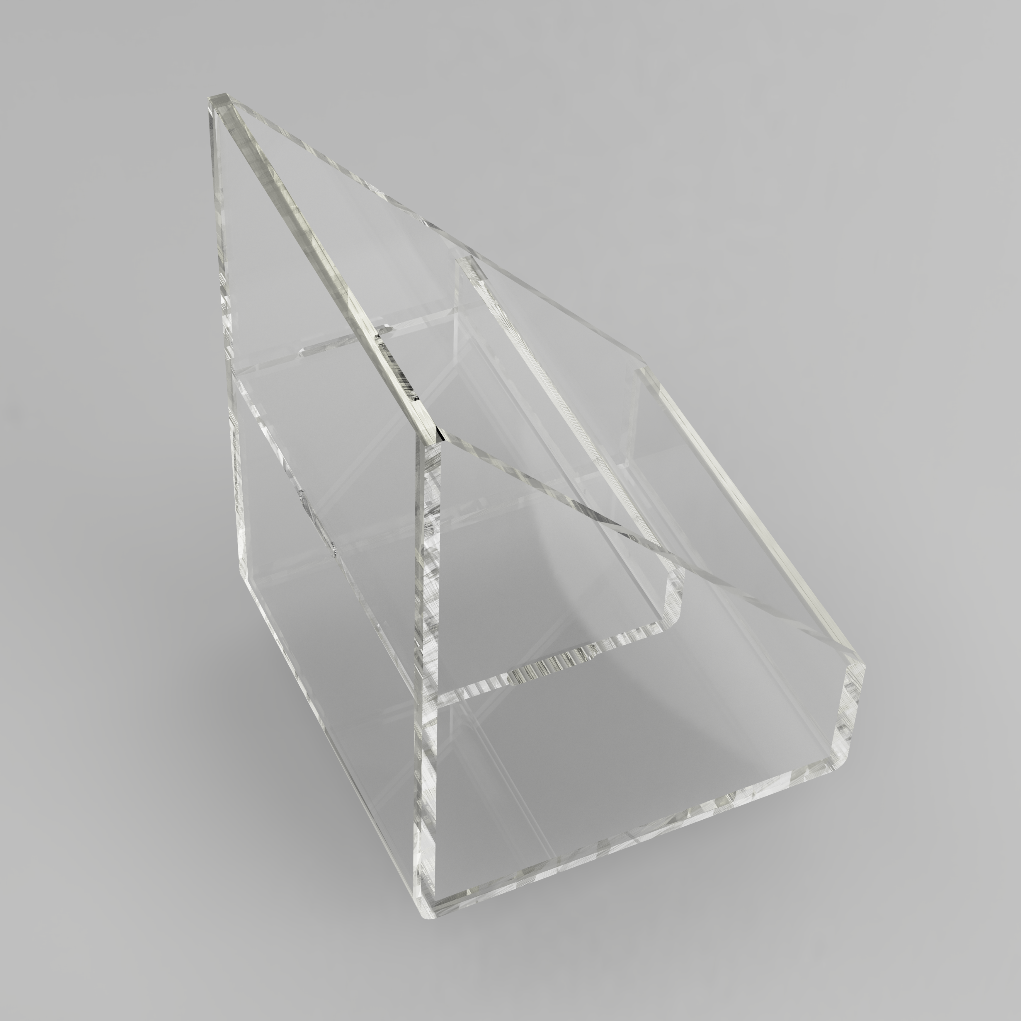 Orgstikla kaste/stends ar 2 plauktiem - Image 3