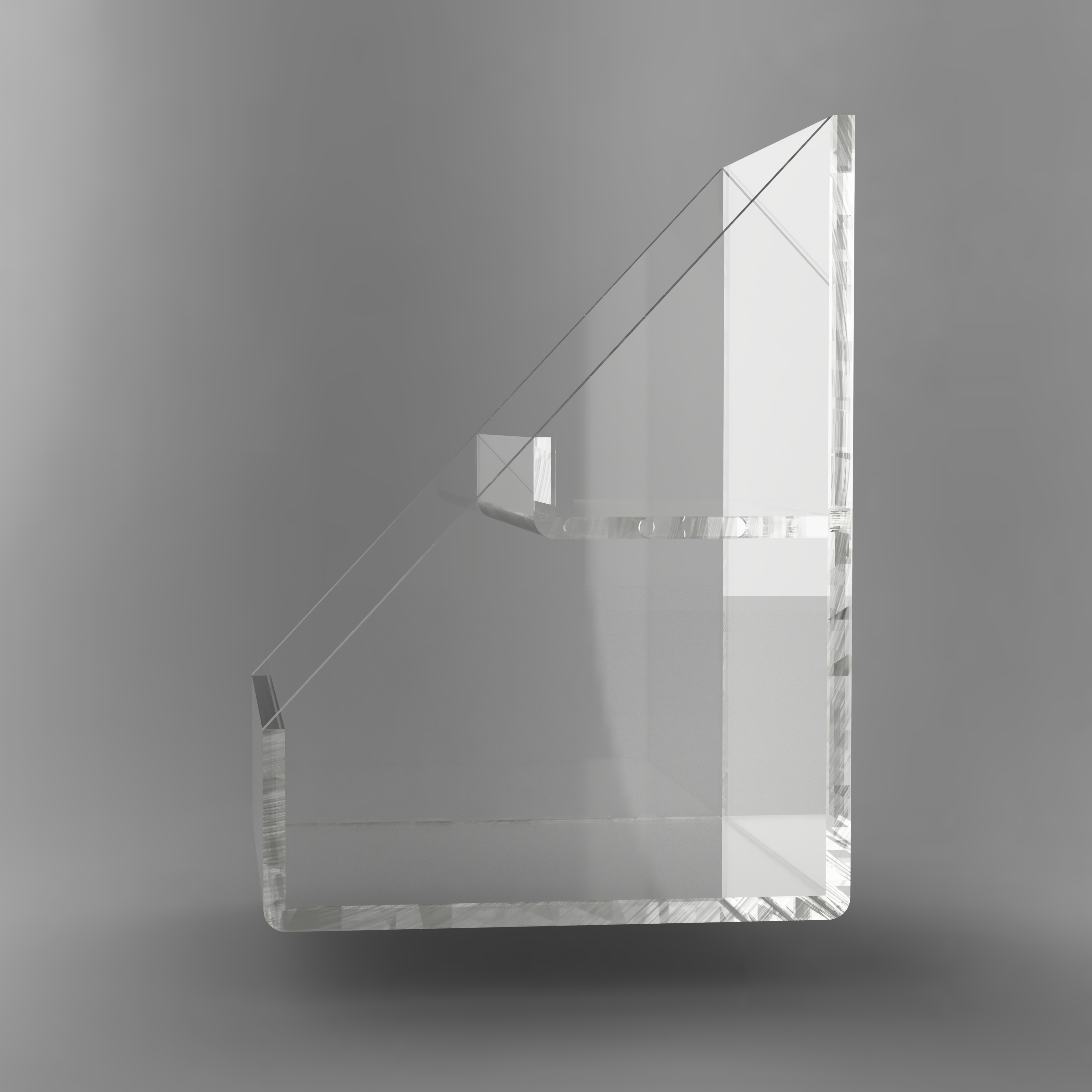 Orgstikla kaste/stends ar 2 plauktiem - Image 4